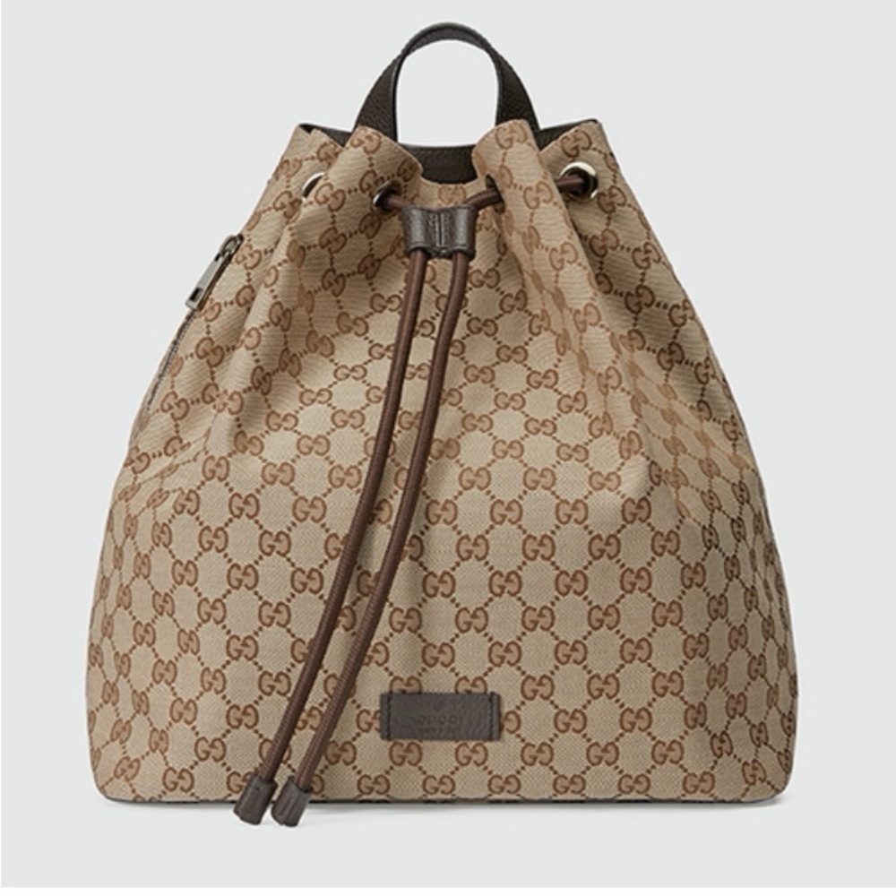 Chic GUCCI RUCKSACK BACKPACK✨ Brown Canvas certificate of Authenticity& dust bag